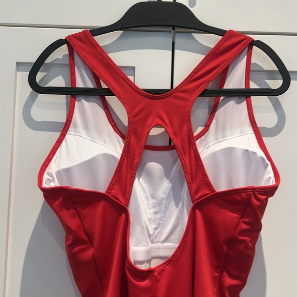 Baleaf Red Athletic Racerback UPF 50 One Piece Swimsuit Women Size 38 NWT - Picture 5 of 16